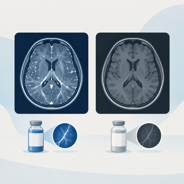 AI 생성 설명 이미지: 서초 한방병원 장덕 한방병원 | MRI 조영제 사용 여부는 무엇이 다른가요?