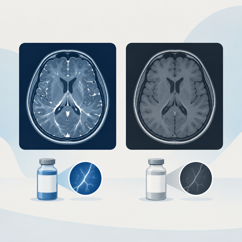 AI 생성 설명 이미지: 서초 한방병원 장덕 한방병원 | MRI 조영제 사용 여부는 무엇이 다른가요?